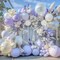 Pastel Purple White Balloon Garland - Double Stuffed Lavender Light Purple Cream Balloon Arch Kit Pearl Lilac White Ivory Color